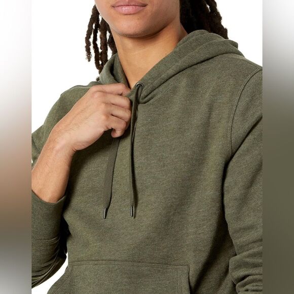 Amazon Essentials Men's Hooded Fleece Sweatshirt Green (702) - Picture 3 of 6